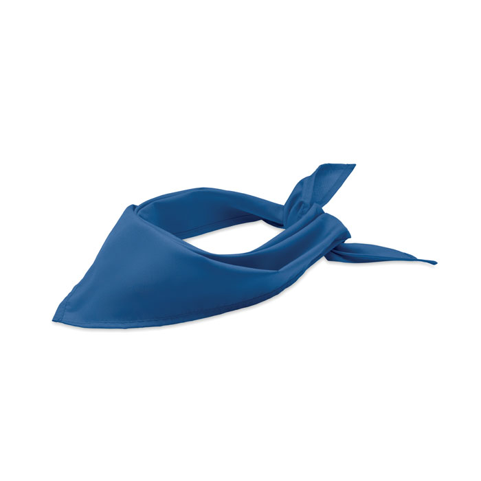 Foulard triangle personnalisé en poly coton BANDIDO Bleu royal